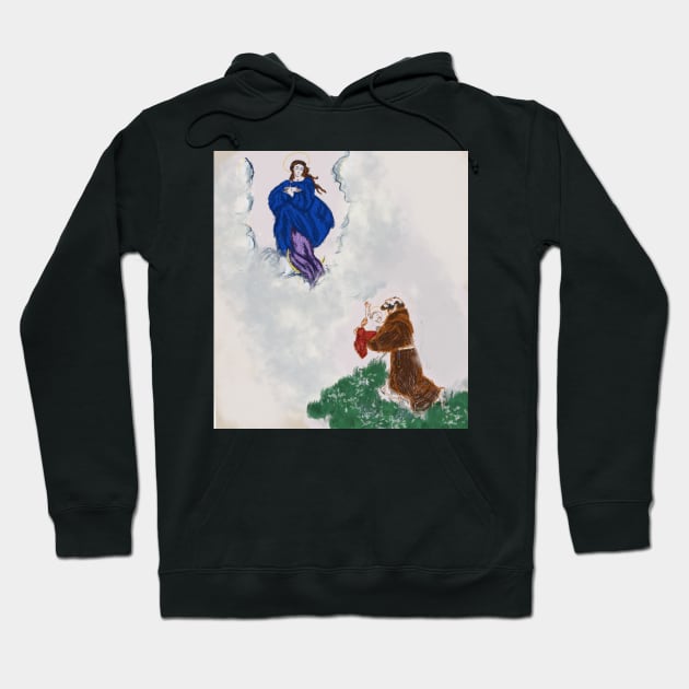 Saint Anthony Holding The Child Jesus Hoodie by HappyRandomArt